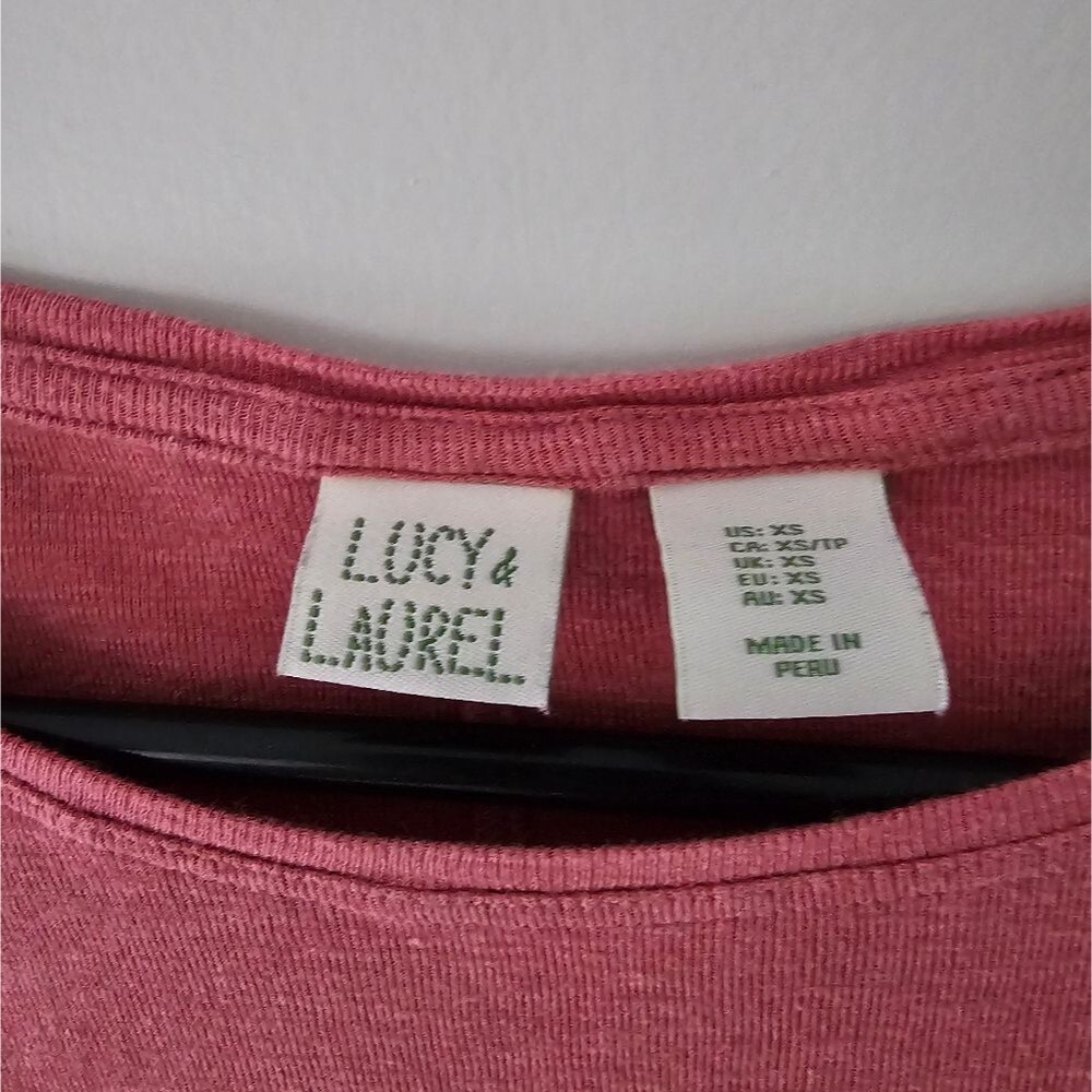 Lucy & Laurel Women's 3/4 Sleeve Shirt Size Small Blush Pink Top - Picture 3 of 3